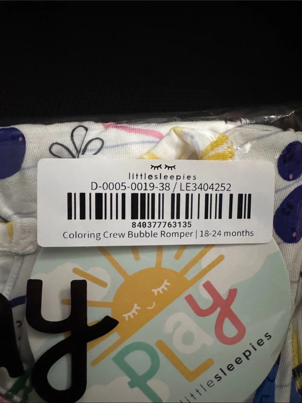 Set of 2 Little Sleepies Bubble Rompers 18-24M NIB Seas the Day & Coloring Crew